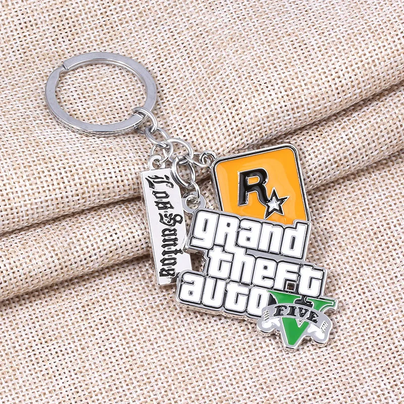 Новинка 2022 брелок для ключей модный с игрой GTA V Grand Theft Auto 5 фанатов |