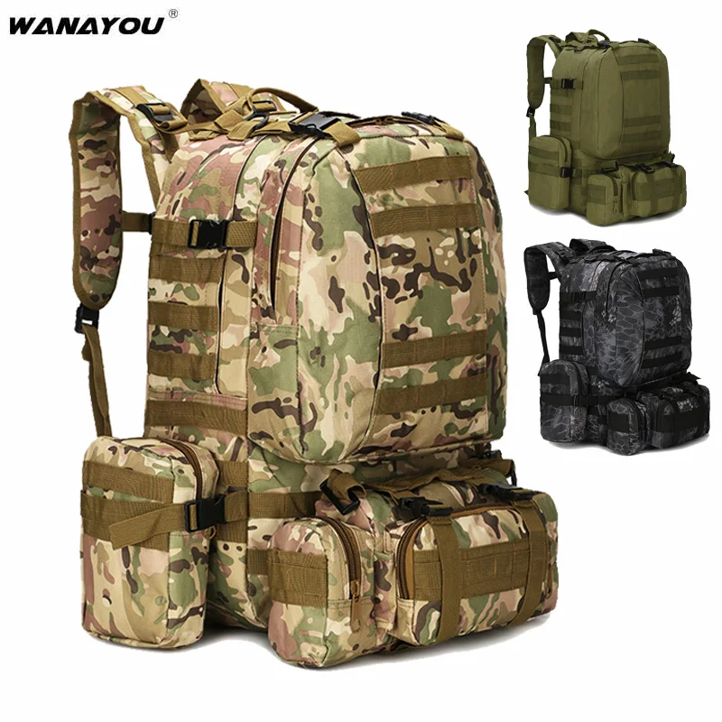 Mochila táctica Molle para hombre, bolsa de viaje para deportes al aire libre, senderismo, escalada, Camping, Tatica Militar