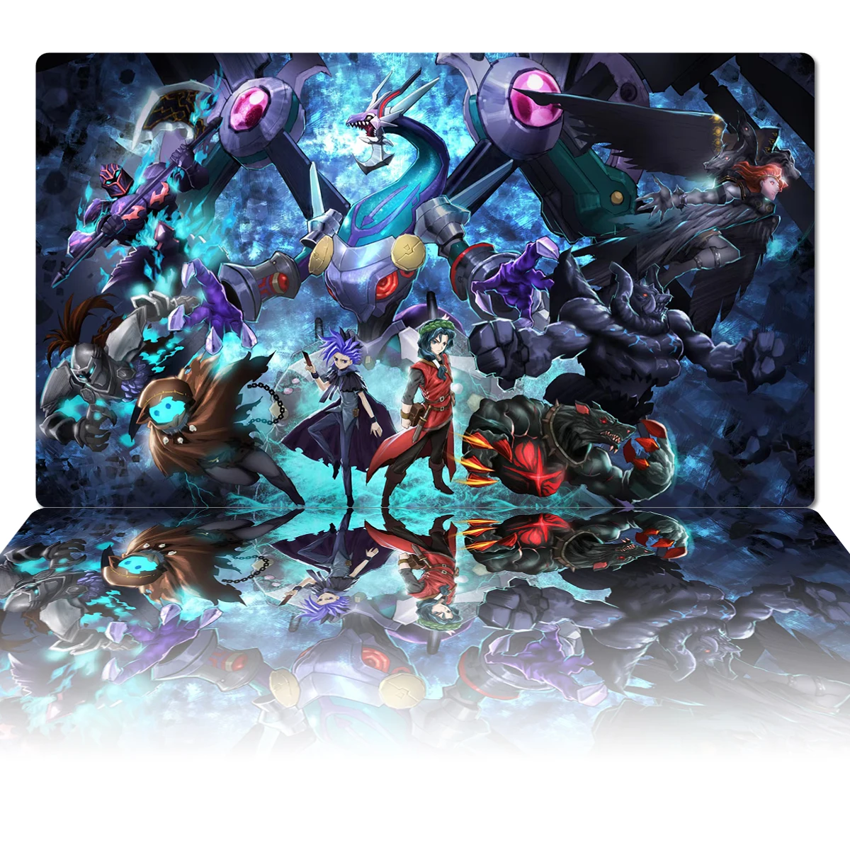 

YuGiOh Mythical Beast Playmat TCG CCG Board Game Duel Trading Card Game Mat Custom Anime Mouse Pad Rubber Desk Mat Zone Free Bag