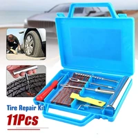 11pcs car van motorcycle bike emergency heavy duty tubeless tire puncture professional repair kit plug set tyre repair kit