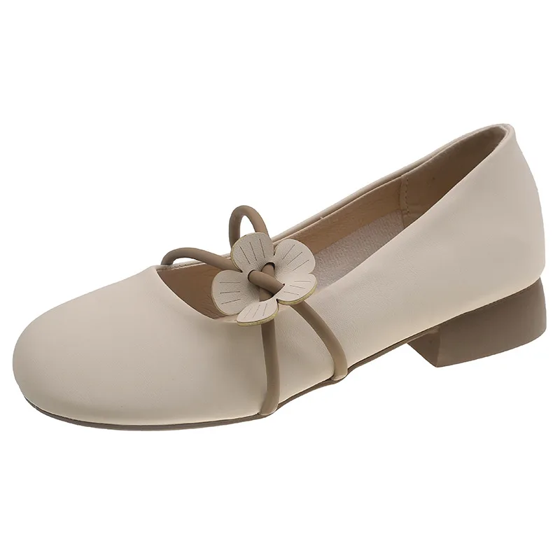 

Простые и удобные туфли-лодочки на низком каблуке, повседневная обувь с круглым носком, идеально сочетается с юбкой