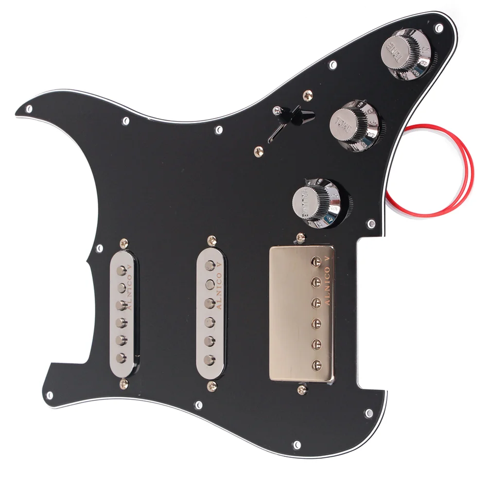 

Pickguard Guitar Pickguard with Mounting Screws 3- ply Loaded Prewired Scratch Pickguard For Electric Guitar Parts ( Sss