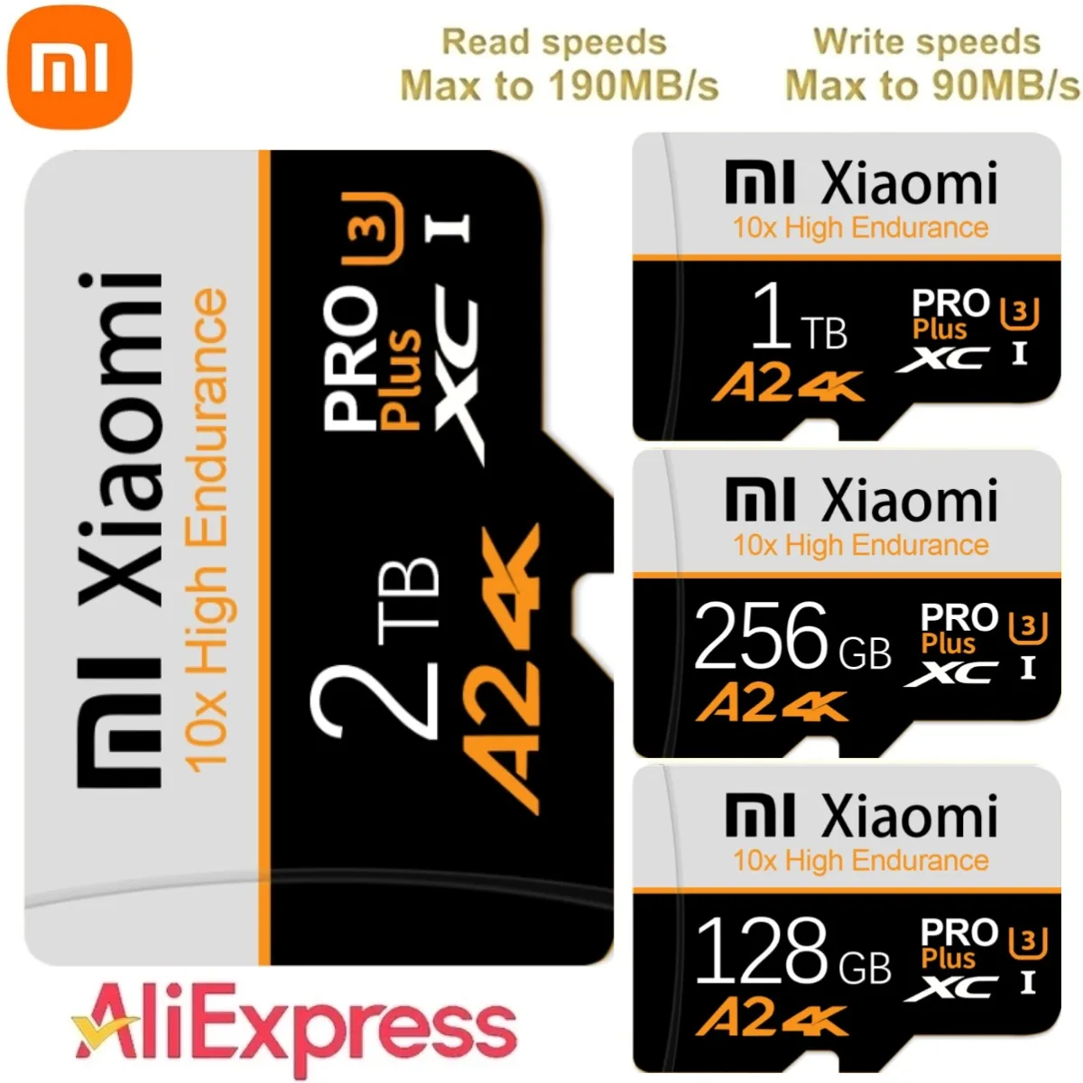 Xiaomi 2TB V30 4K Memory Card 128GB Class 10 TF 1TB SD 512G High Speed Micro 256GB For Nintendo 64