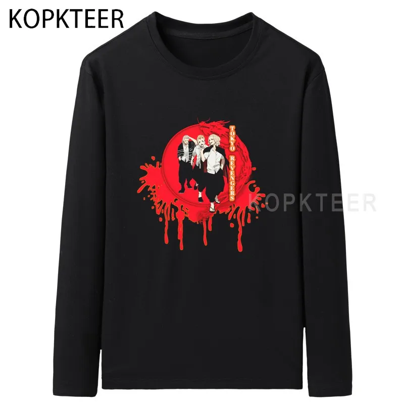 

Футболка мужская с длинным рукавом, смешная аниме майка томайский манга, томанг, стиль Харадзюку, готическая одежда, дизайнерский Топ