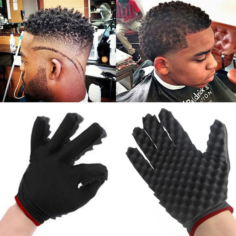 

Women Men Afro Braid Styling Tool Barber Brush Curly Hair Portable Coil Home Flexible Care Dreadlocks Magical Wave Sponge Glove