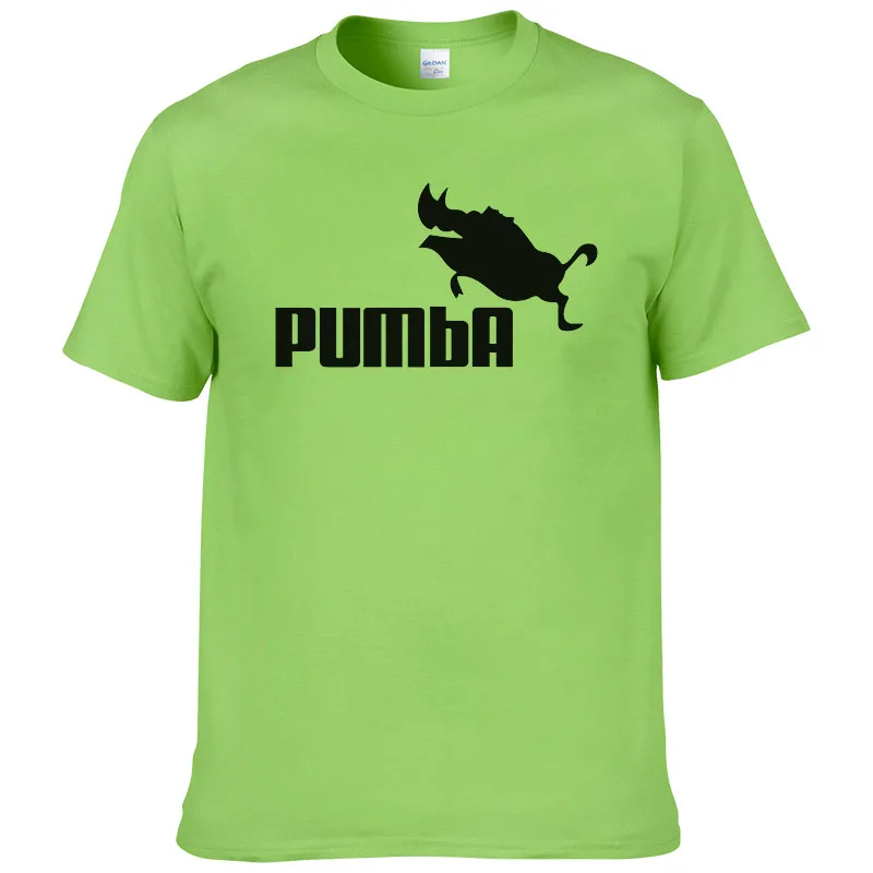 

2016 Funny Tee Cute T Shirts Homme Pumba Men Casual Short Sleeves Cotton Tops Cool Tshirt Summer Jersey Costume T-shirt #062