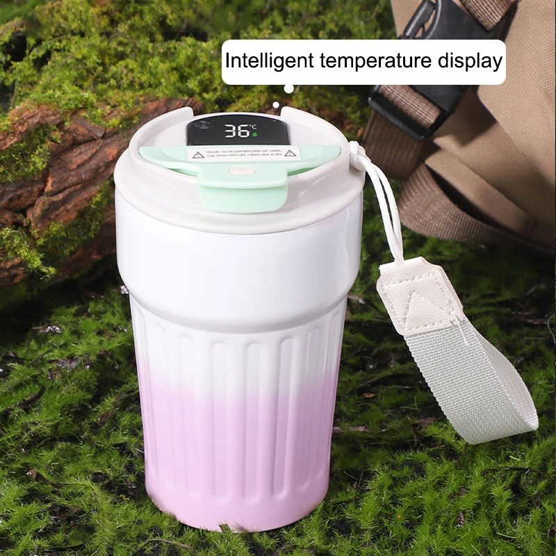 

Smart Thermos Bottle for Coffee LED Temperature Display 304 Stainless Steel 400ML Water Cup Insulation Cup Portable Cup Student