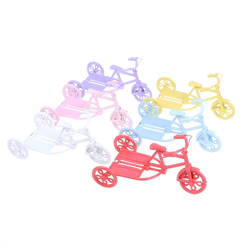 

Doll Accessories Tricycle Outdoor Sports Toy Bike Design Basket Furniture Scene Toy Doll House Decor Dollhouse Accessories New