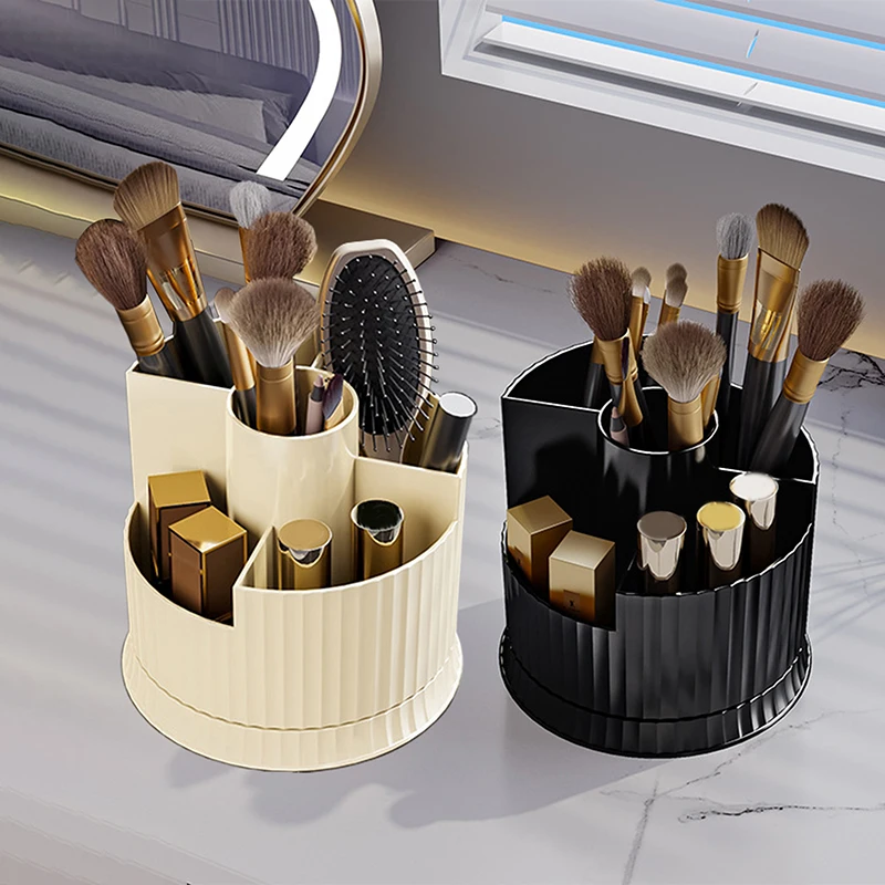 360 ° Вращающийся держатель для кистей макияжа косметических большая емкость