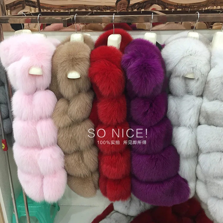 New Fur Grass Vest Coat Women's Long Style