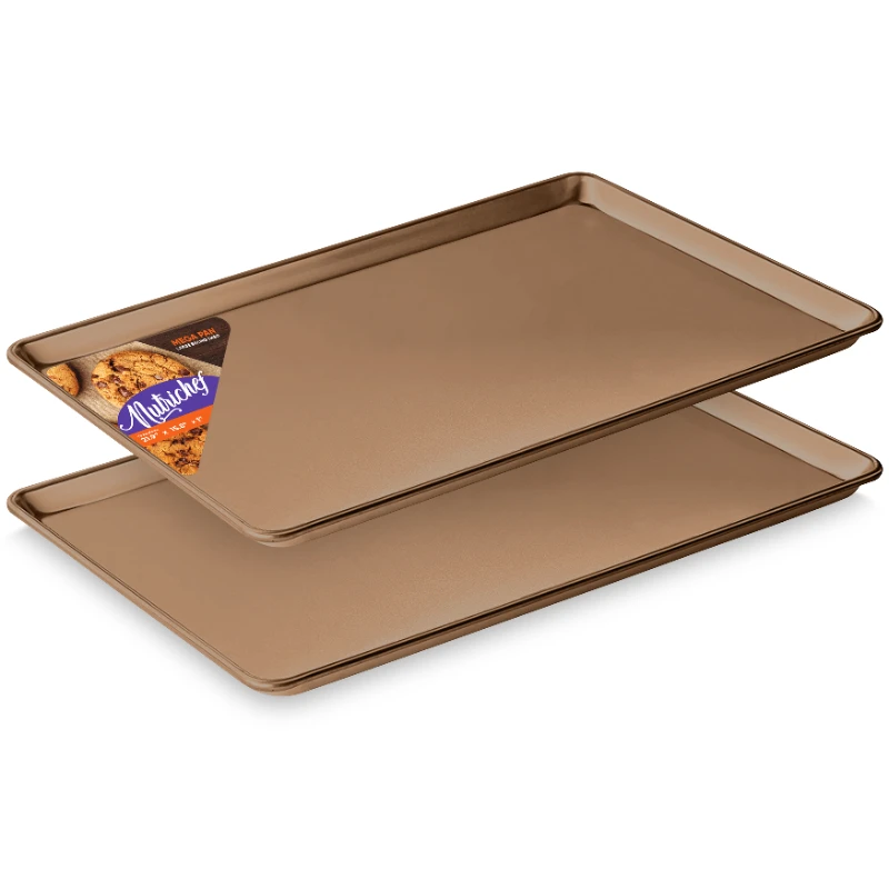 

2 Pcs. Home Kitchen Bake Pans - Non-Stick Coated Layer Surface, Dishwasher Safe, PFOA, PFOS, PTFE Free