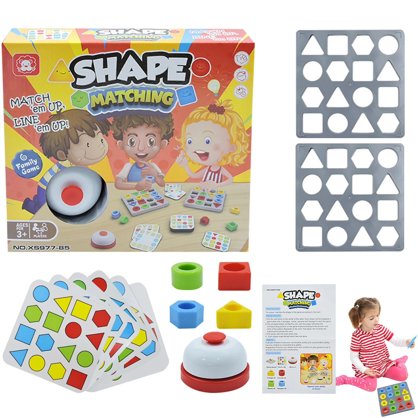 

Colorful Geometric Puzzle Matching Challenge Table Game Montessori Color Cognition Pairing Educational Toy Birthday Gift