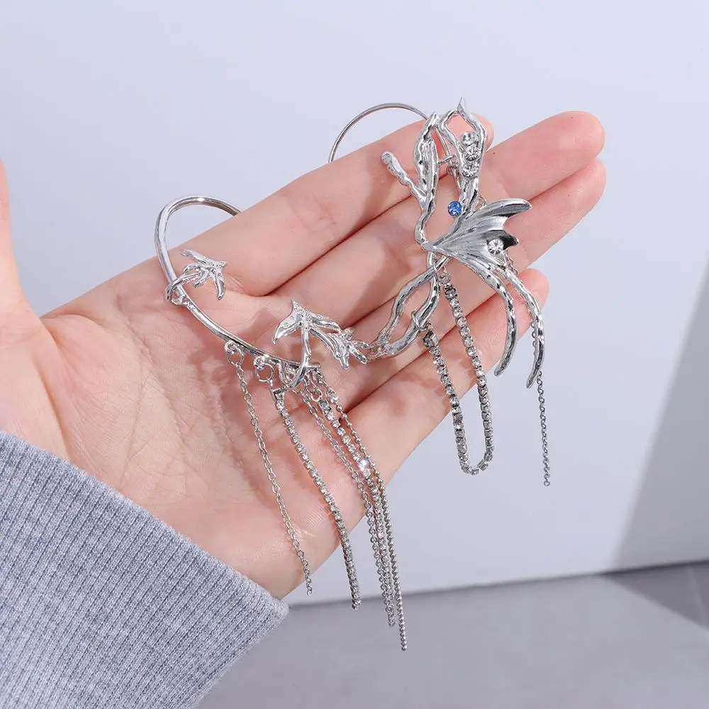 

Fashion Gift Jewelry No Pierced Women Men Tragus Earrings Non Piercing Ear Wrap Rhinestones Ear Cuff