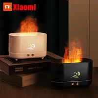 2022 xiaomi humidifier with flame aroma diffusers usb essential oil diffuser room fragrance night light cool mist for home car