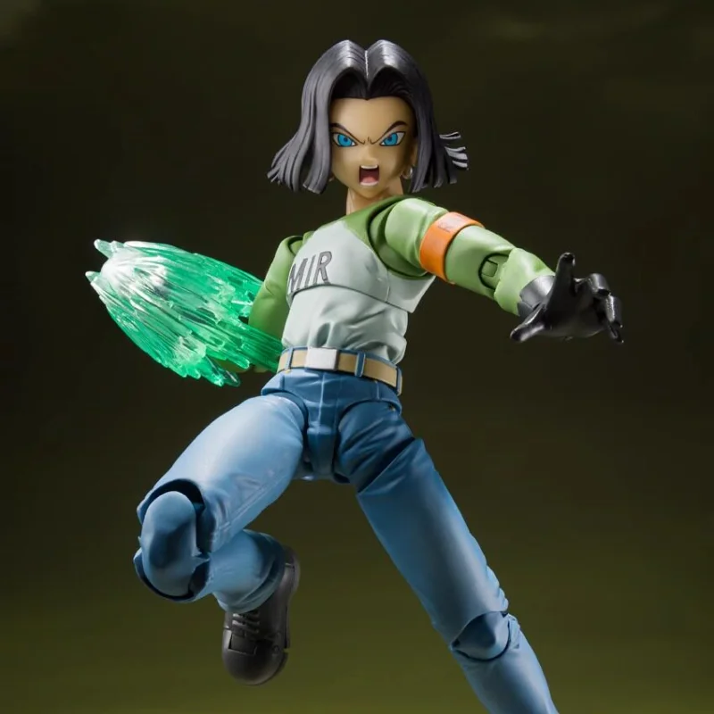 Фото В наличии Bandai SHF Dragon Ball Super Android 17 Universe Survival Saga Ver. Коллекционная подвижная фигурка в масштабе 1/12 №3