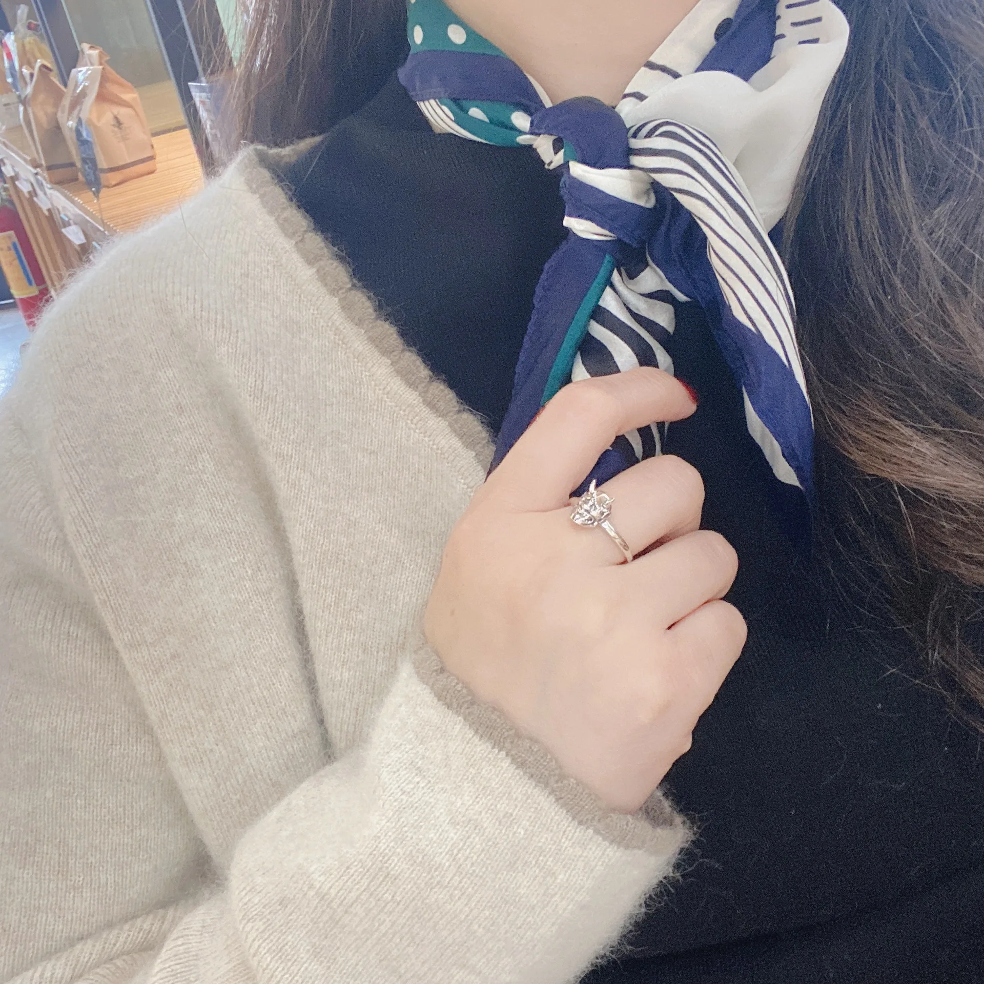 Модные серебряные кольца Праджня маска с черепом на палец регулируемое кольцо