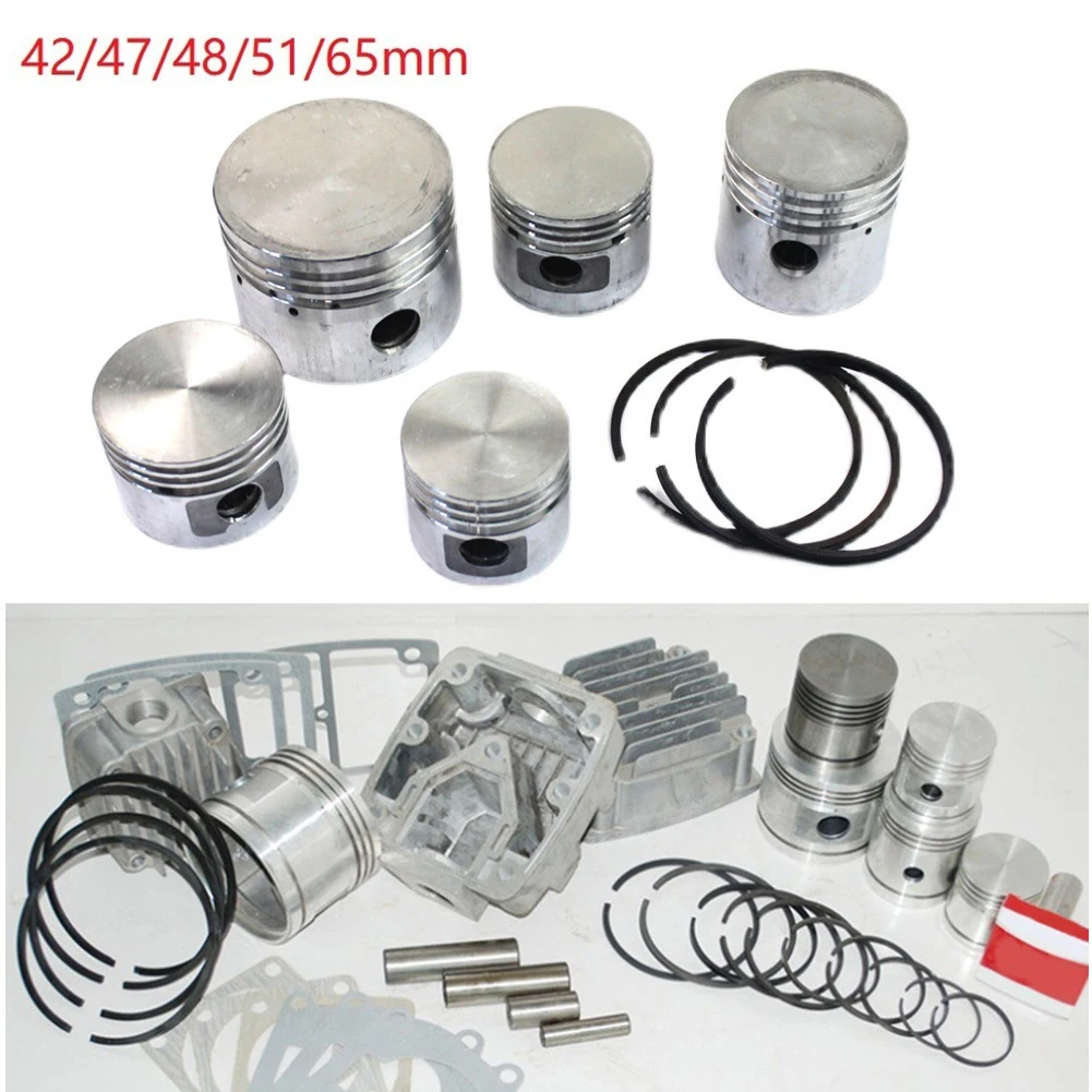 

Air Compressor Piston+Piston Rings Parts Oil Gas Ring Air Pump Accessories Pneumatic Parts 42/47/48/51/65mm