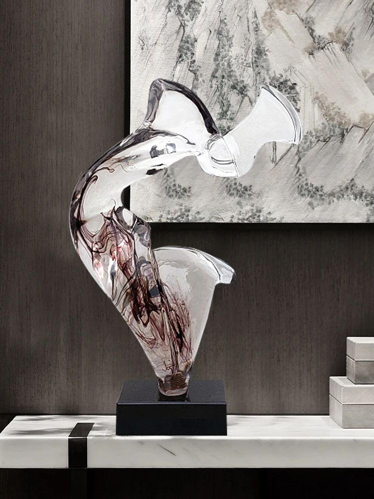 Прозрачная полимерная скульптура Абстрактные Художественные украшения зал для