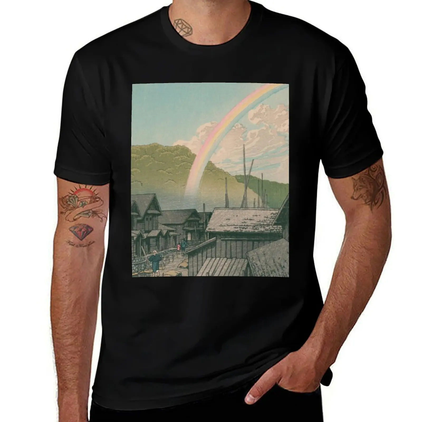 Футболка Rainbow at Kanita By Kawase Hasui футболки с рисунком рэпера мужская хлопковая