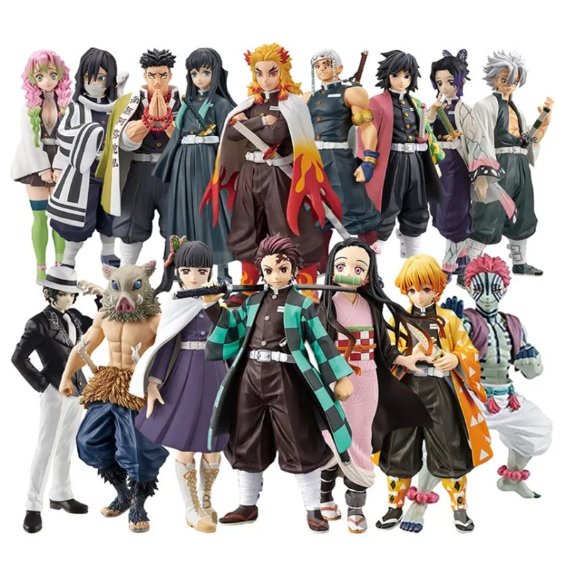 

Cosplay Anime Demon Slayer Figure Kamado Tanjirou Nezuko Action Figures Zenitsu Figurine Inosuke Kimetsu No Yaiba Figura