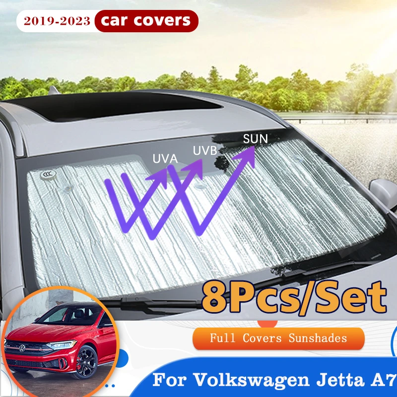 

For Volkswagen VW Jetta A7 Mk7 Vento 2019 2020 2021 2022 2023 Sun Window Visor Windshields Sunshades UV Protection Accessories