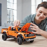 moc technology ford raptors f 150 pickup truck racing car moc 42126 building block bricks educational toys christmas gifts