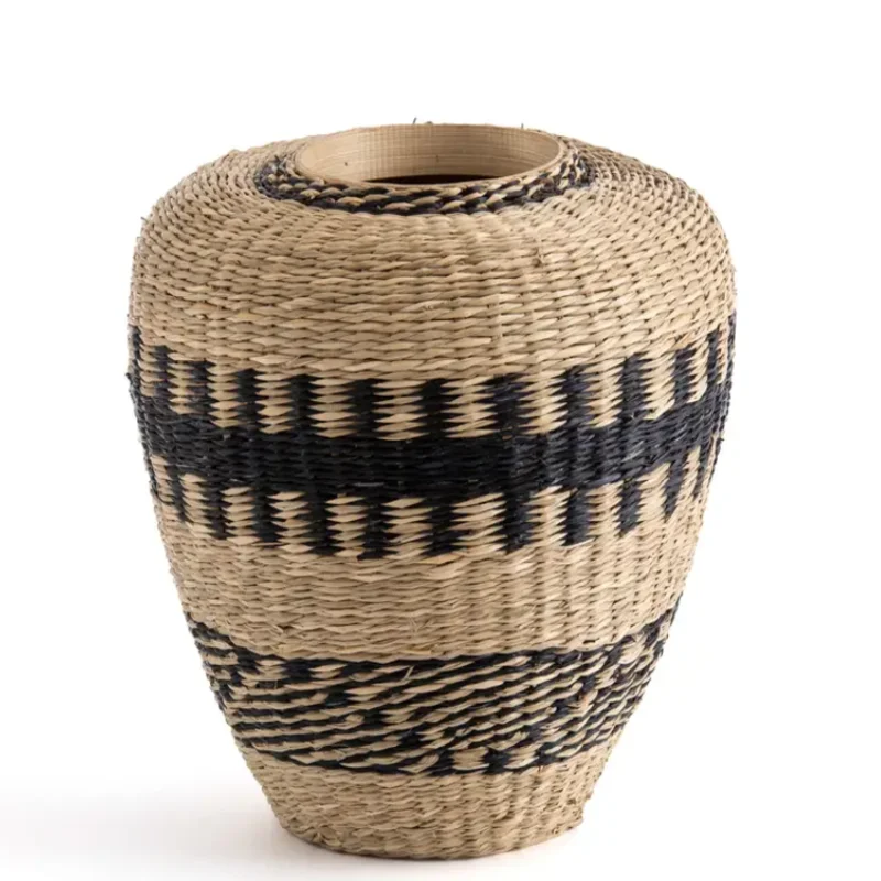 

Plooming Decorative Vase in woven Grass Bamboo Vase