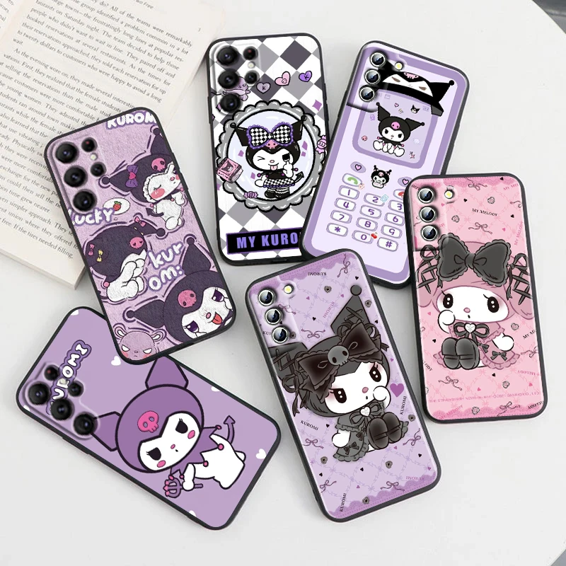 

Anime Kuromi Cute For Samsung Galaxy S23 S22 S21 S20 Ultra Plus Pro S10 S9 S8 S7 4G 5G Silicone Soft Black Phone Case Coque Capa