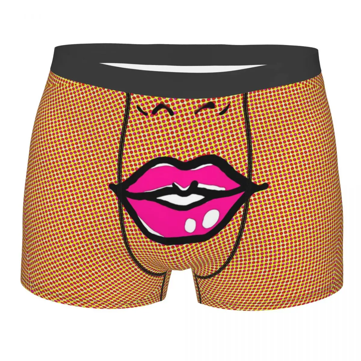 

Roy Lichtenstein Pop Art Comics Smile Underpants Cotton Panties Man Underwear Ventilate Shorts Boxer Briefs