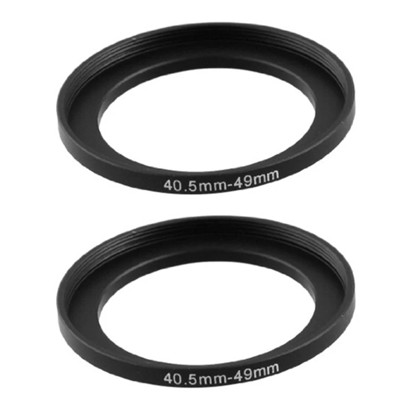 

2X Replacement 40.5Mm-49Mm Camera Metal Filter Step Up Ring Adapter