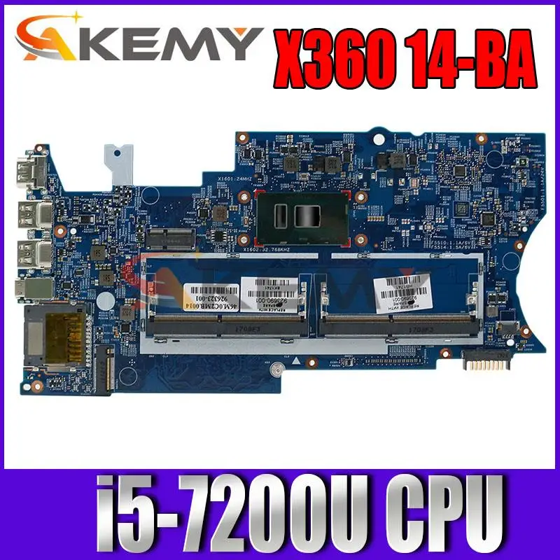 

Материнская плата для ноутбука HP Pavilion X360 14-BA 926714-601 926714-001 928584-001 с процессором i5-7200U 16872-1
