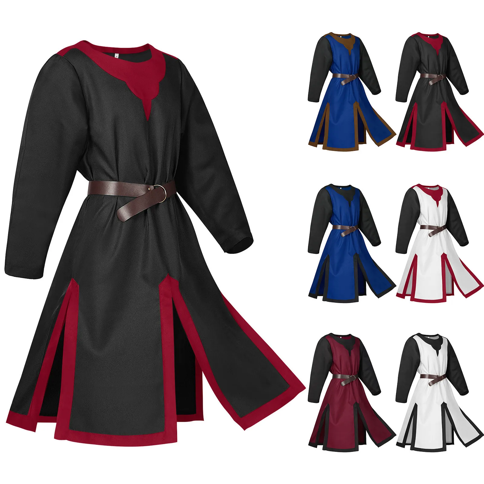 Мужской стиль рыцари темплар средневековый костюм Хэллоуин туника воина