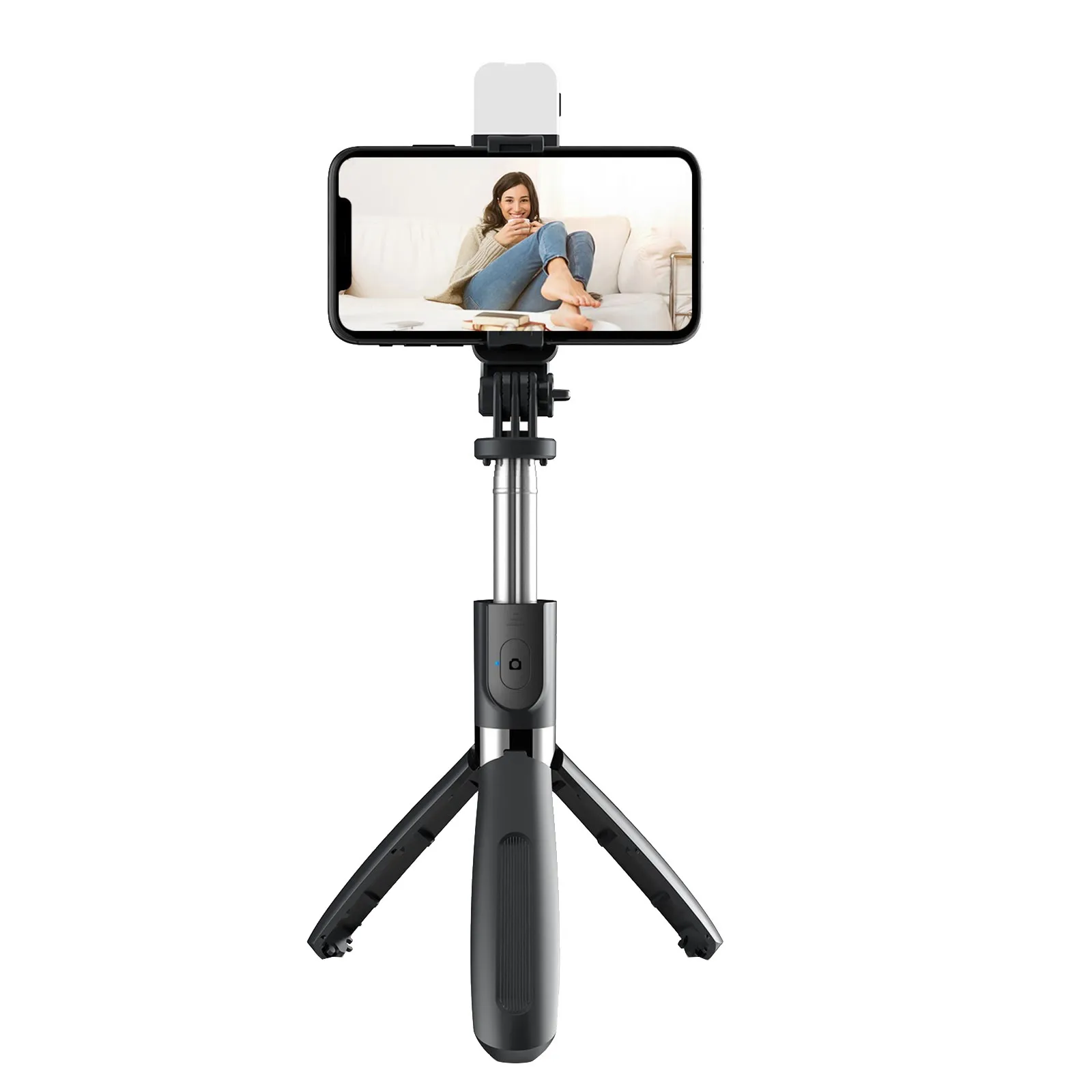 Штатив-селфи-палка L02s со светодиодной подсветкой