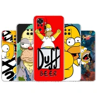 funny homer j simpsor shockproof case for xiaomi redmi note 10 11 pro 9s 8 9 k40 mobile phone shell 9c 9a 11t 7 10s 8t cover