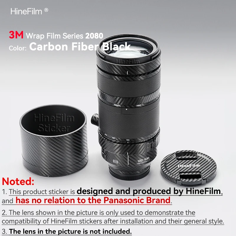 Фото Hinefilm Skin для Lumix S 100 500, наклейка на объектив 100500, наклейка на объектив для Panasonic 100-500 мм f/5-7,1, защитная пленка для объектива №2