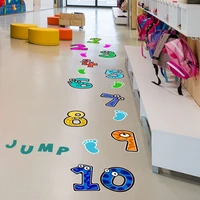 digital game floor stickers educational cartoon wall stickers childrens room kindergarten decorative wall sticker self adhesive