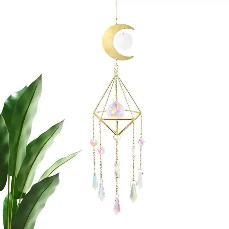 

Crystal Suncatchers For Windows Crystal Light Catcher Wind Chime Prisms Suncatchers With Chain Pendant Ornament For Garden