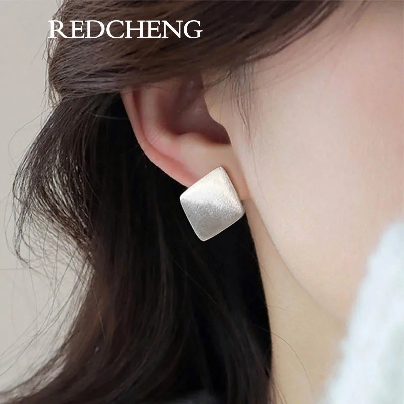 

Геометрические серьги Redcheng с потертостями для женщин, креативные винтажные гипоаллергенные серьги для ушей, ювелирные изделия для дня рожд...