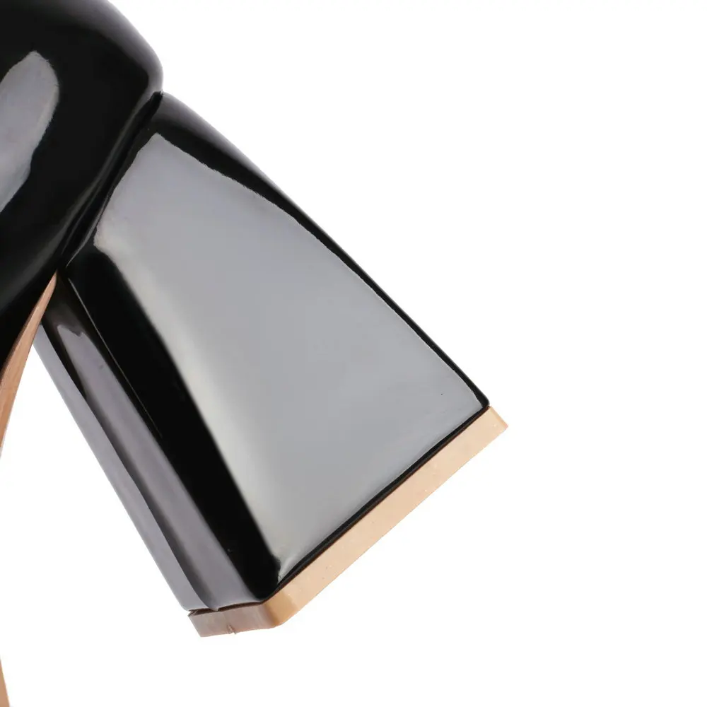 Japanese Lolita Shoes Chunky High Heel Thick Platform Queen Mary Jane Pumps with Sweet Bow Buckle Strap Pink Black White