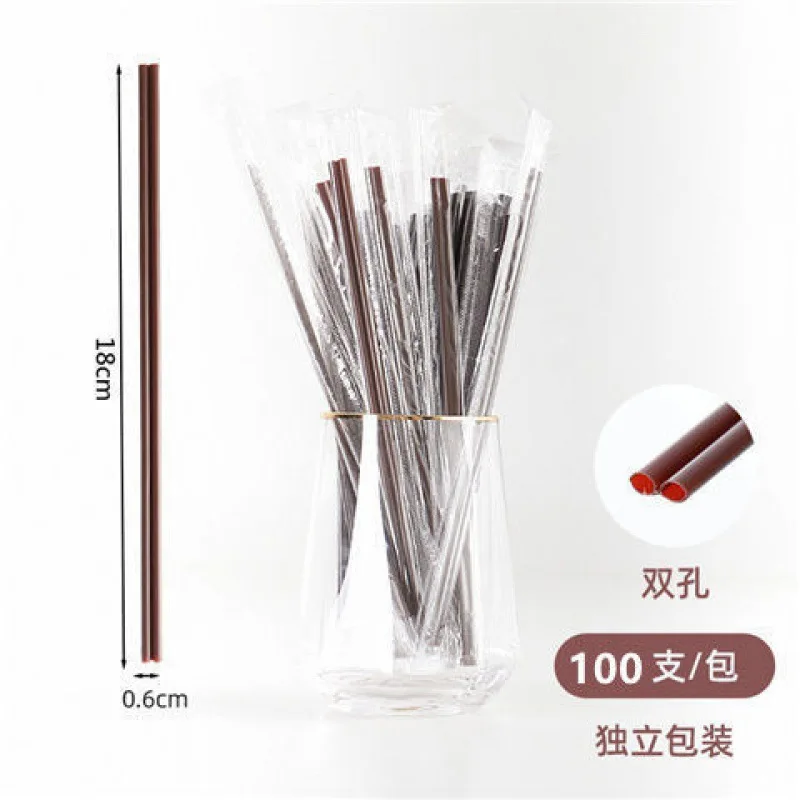 

Одноразовые силиконовые соломинки с двойным отверстием 100 шт