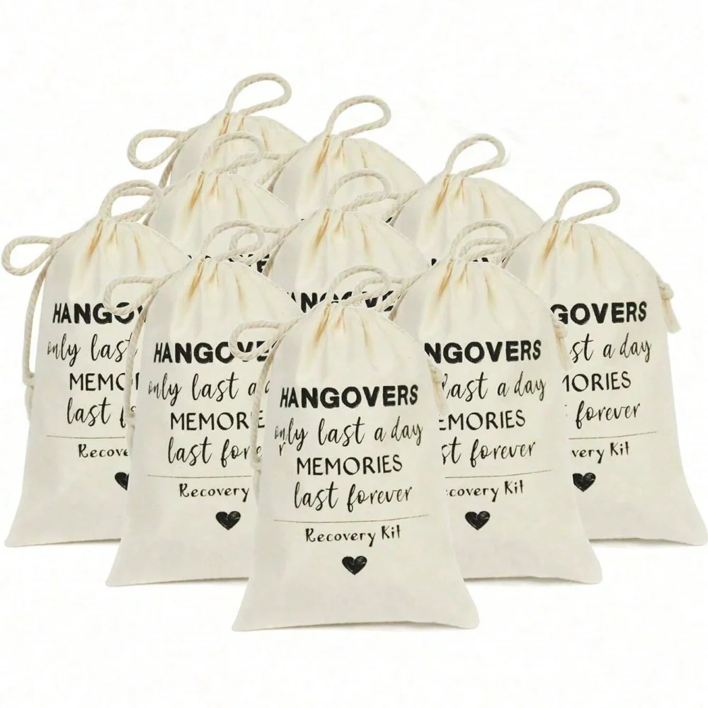 20- шт. набор для похмелья на девичник подарочные пакеты муслиновые сувениры