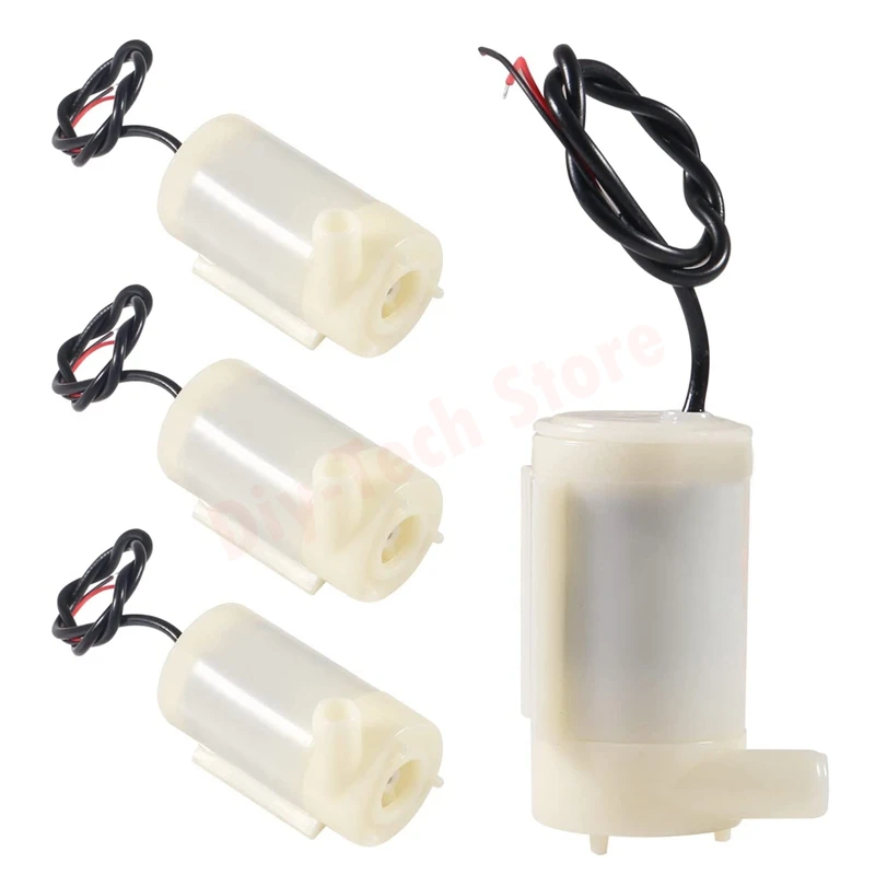 

4Pcs Mini Water Pump DC 3V 5V Motor Pump Micro Submersible Water Circulation System for Aquariums Fish Tank Pond Garden