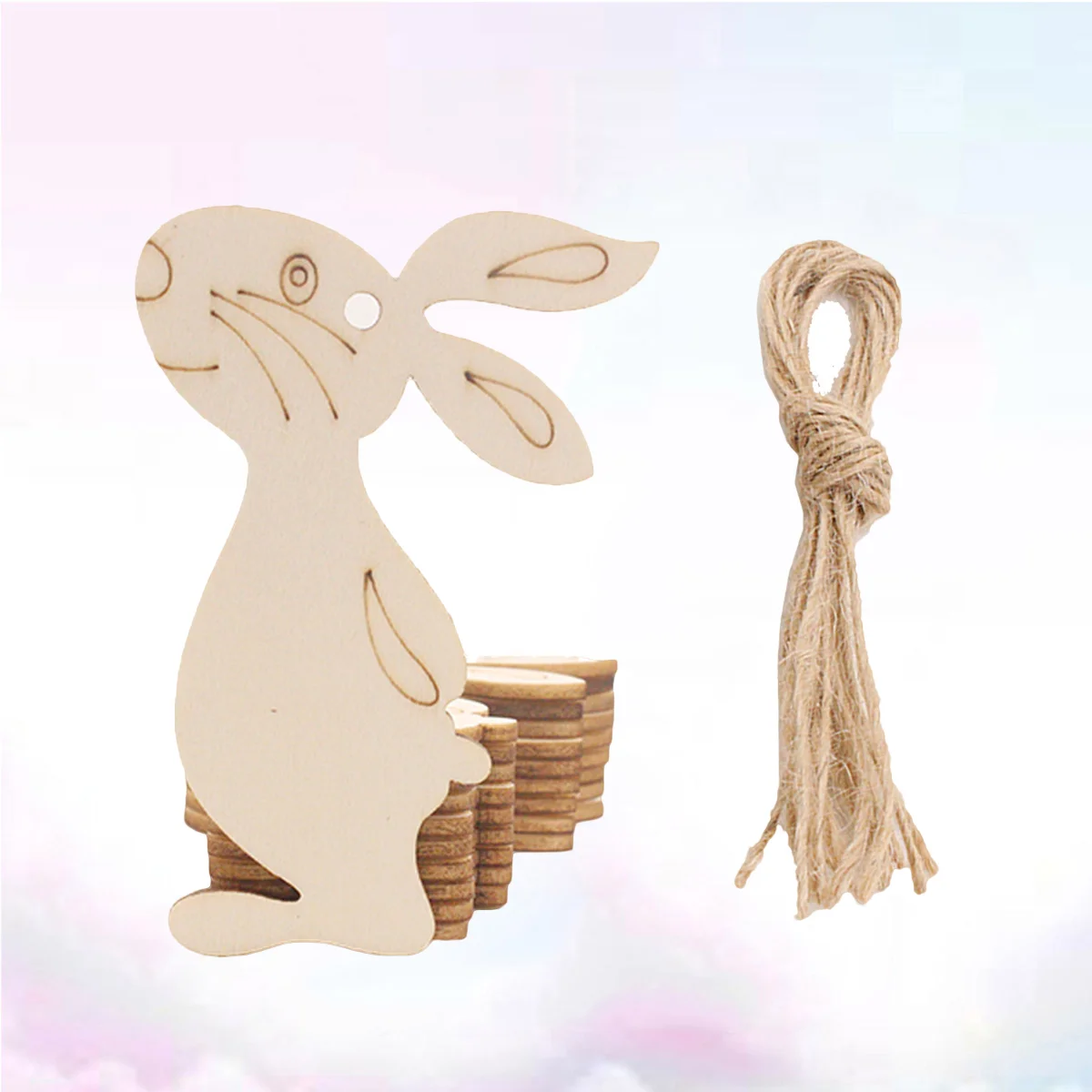 

Easter Bunny Wooden Rabbit Hanging Wood Unfinished Ornaments Crafts Slices Cutouts Tags Cutout Gift Diy Ornament Shaped Slice