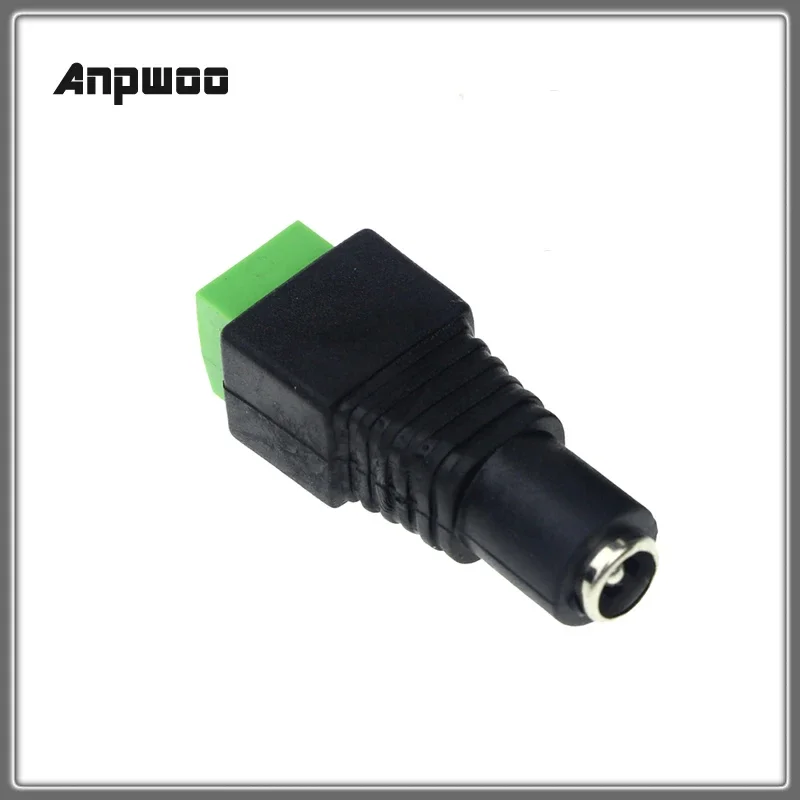 

New DC 12V Power Plug Adapter Female 2.1 x 5.5mm Connector for CCTV Single Color LED Strip Light DC Jack Plug by Anpwoo DC04