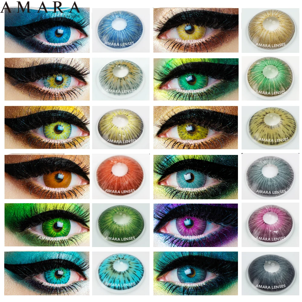 Contact Lenses For Women Makeup New York Contact Lenses For Eyes Blue Brown Purple Colored Lenses 2pcs Yearly Color Lens Eyes