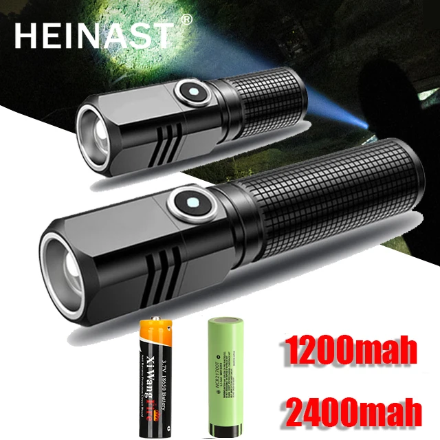

Mini Portable Torch 4 CORE P50 LED USB Rechargeable Torch 3 Light Modes Uses 18650 Battery torch lighter military flashlight