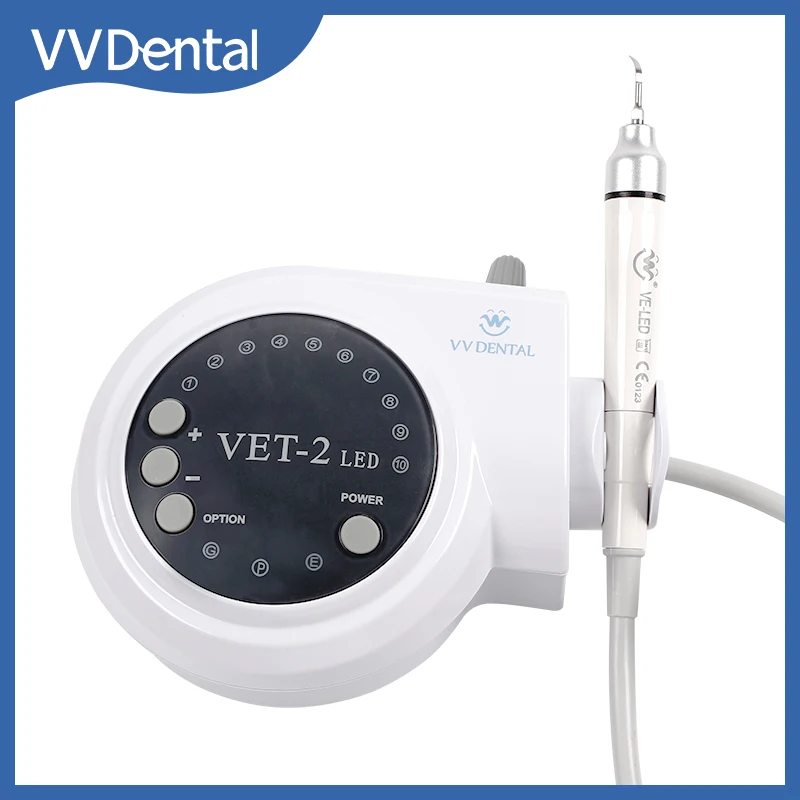 

VVDental VET-2 LED Ultrasonic Dental Scaler Oral Cleaning Calculus Smoke Stains Scaler Teeth Perio Scaling With Handpiece Tip