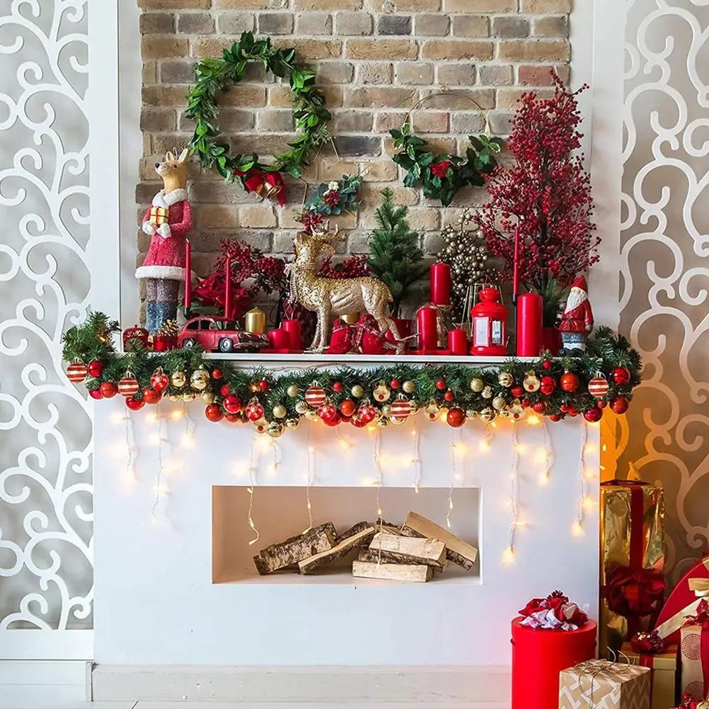 Рождественские безделушки 50 шт. 4 см красные и золотые для рождественской елки