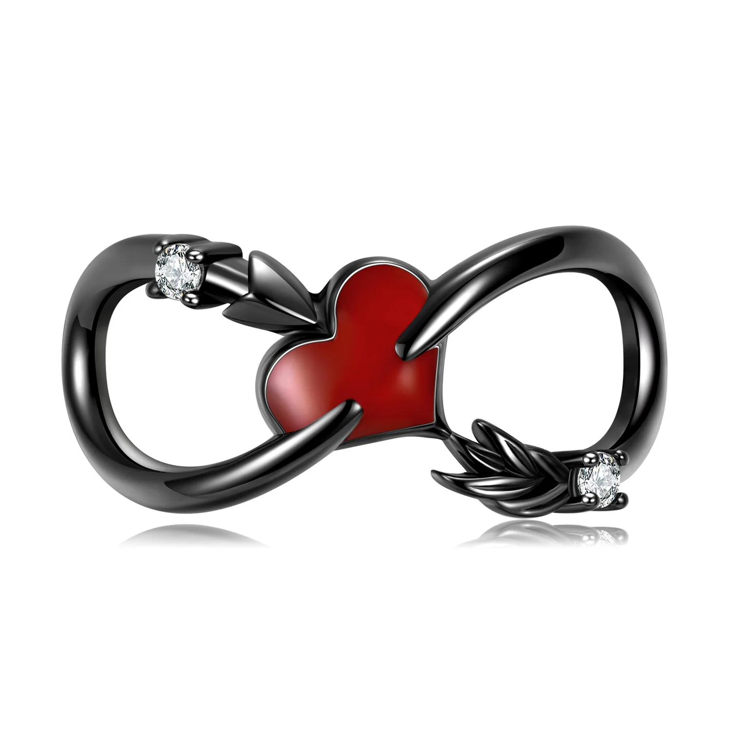 

925 Sterling Silver Arrow of Cupid Heart Wing Love Pendant Chain for Women Charms Fit Pandora Bracelet DIY Jewelry Gift
