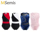 Балетный купальник для девочек-подростков, без рукавов, мягкий, удобный, сетчатый, с вырезом на спине, для гимнастики, трико для балета и танцев